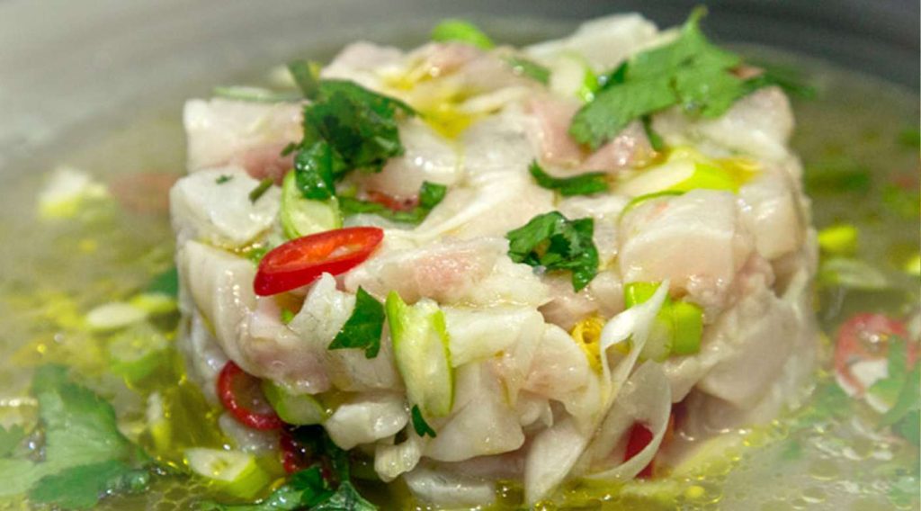 Branzino aromatico speziato con 4 agrumi