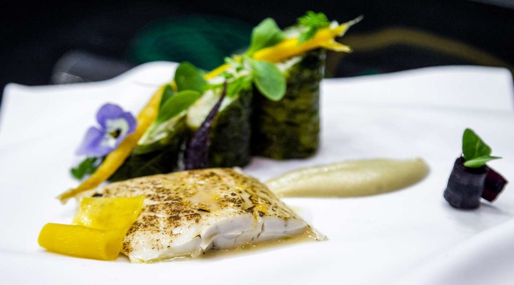 Filetto di branzino confit